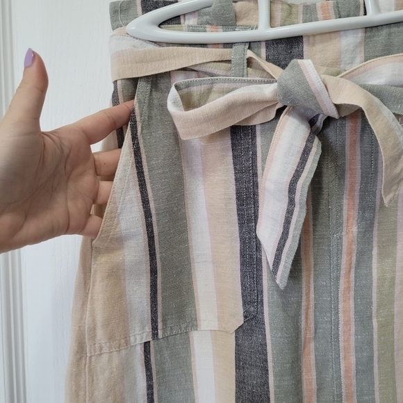 American Eagle xs paperbag tie waist linen blend mini skirt boho - Picture 6 of 12